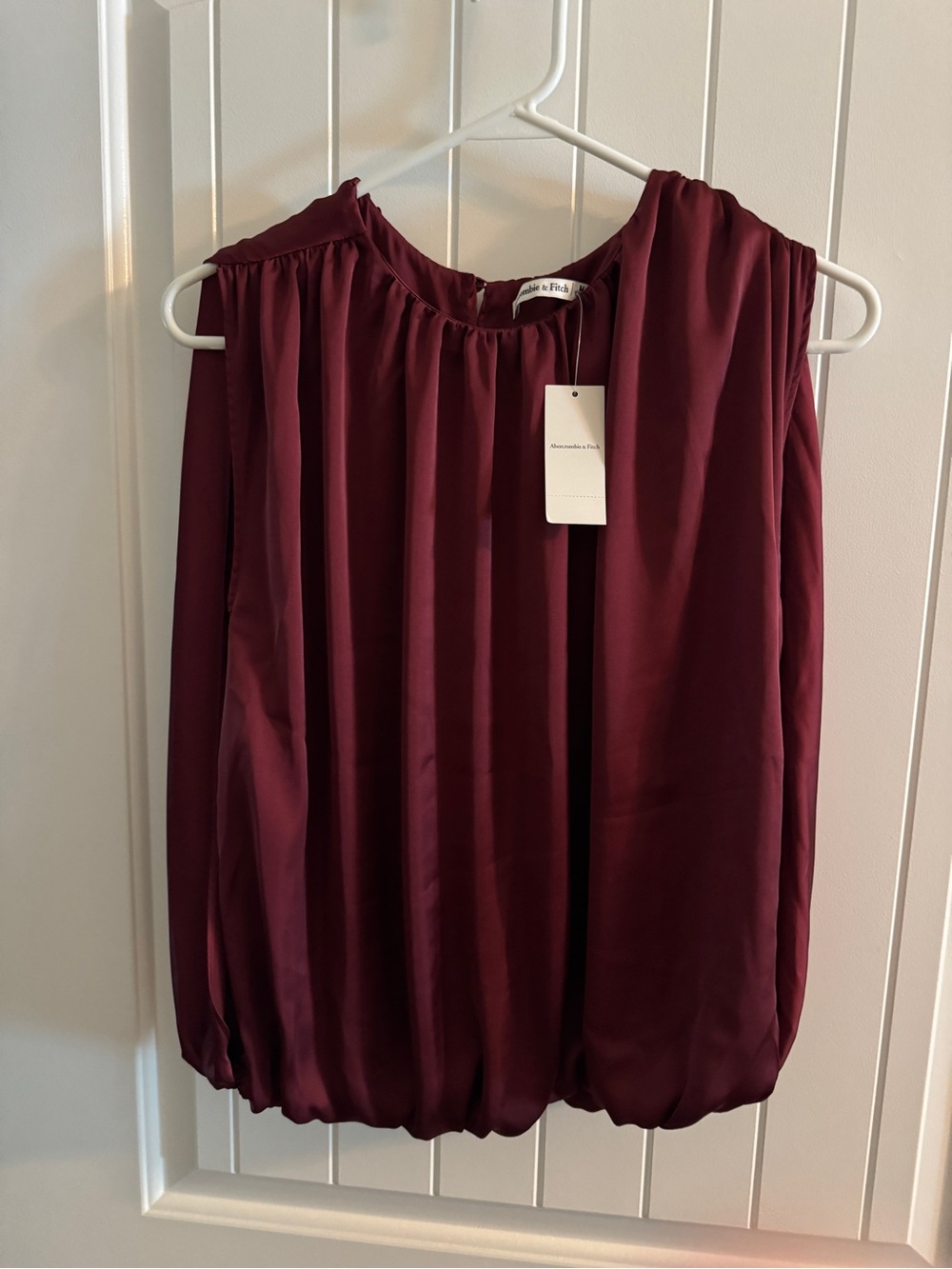 Abercrombie & Fitch Maroon Sleeveless Blouse